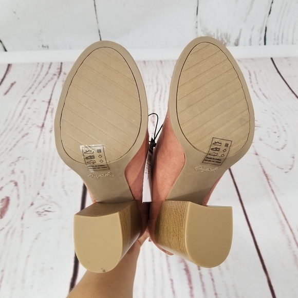 Pink Lace Up Block Heel Booties - Picture 5 of 8